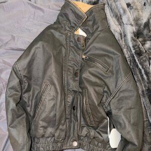 Vintage Rare Moto/Bomber Jacket – Faux Leather NWT